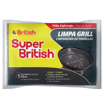 Fibra de limpeza pesada limpa grill 87 x 125mm Super British